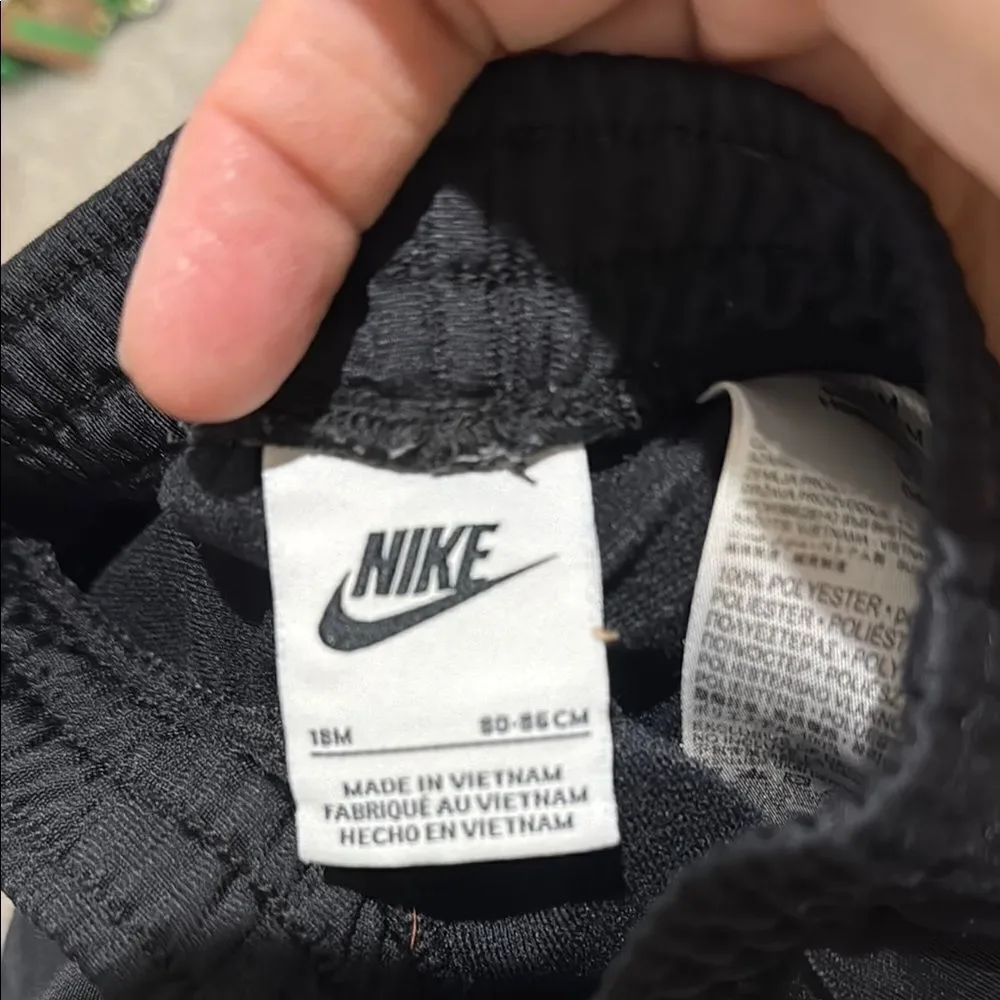 Nike Kids Black and Green Jogger Pants